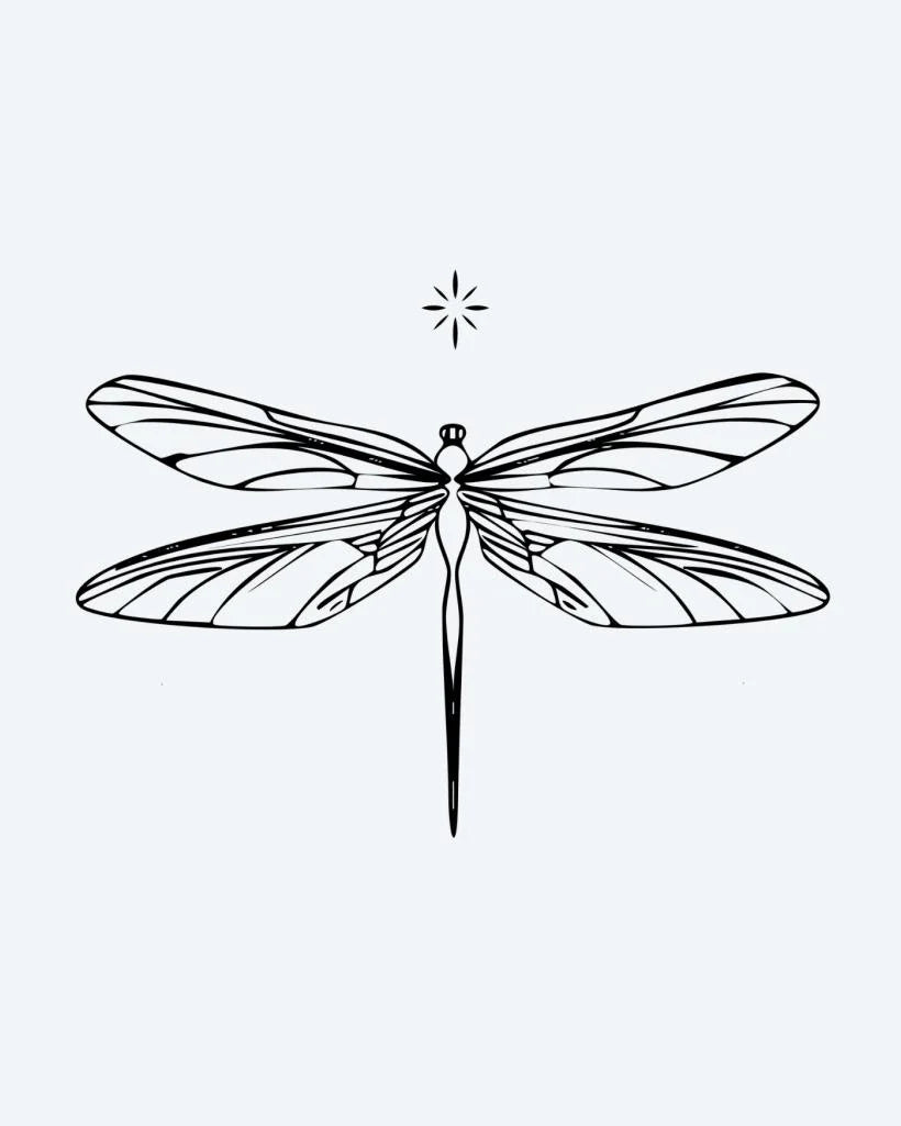 Tatouage éphémère libellule symbole de changement