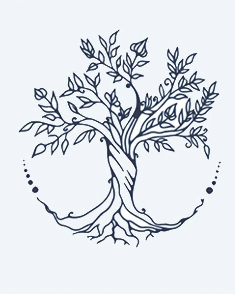 Tatouage éphémère arbre de vie symbole croissance
