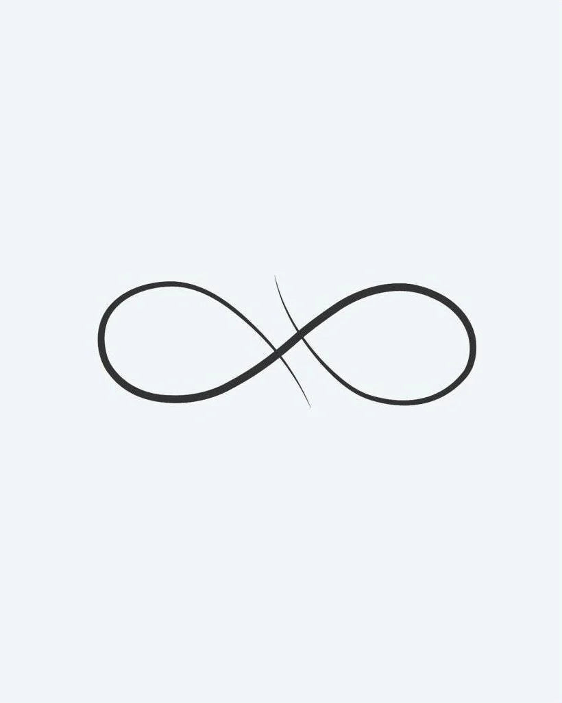 Tatouage éphémère infini boucle minimaliste