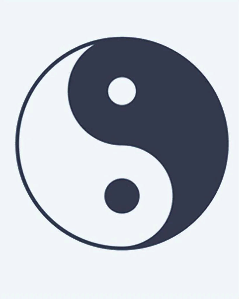 Tatouage éphémère Yin Yang symbole équilibre dualité